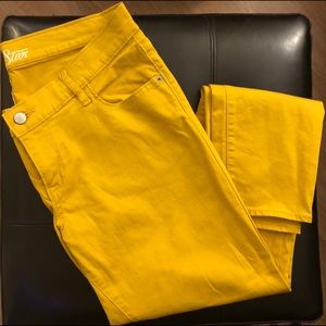 Mustard Old Navy RockStar Skinny Jeans